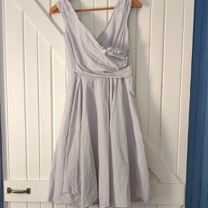 eshakti Sleeveless V-Neck Midi Dress in Light Lavender